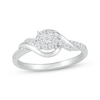 Thumbnail Image 1 of Diamond Swirl Promise Ring 1/4 ct tw Sterling Silver