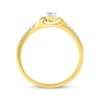 Thumbnail Image 2 of Diamond Swirl Promise Ring 1/5 ct tw 10K Yellow Gold