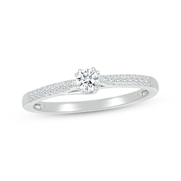 Diamond Promise Ring 1/5 ct tw 10K White Gold