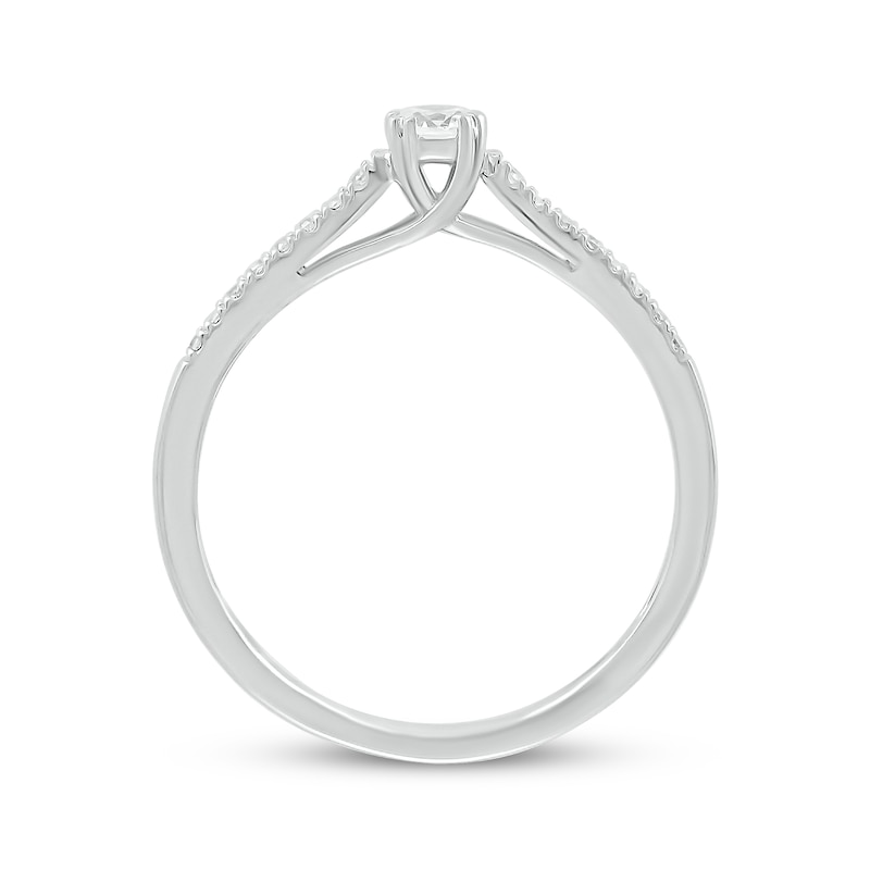 Main Image 2 of Diamond Promise Ring 1/5 ct tw 10K White Gold