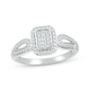 Thumbnail Image 1 of Multi-Diamond Elongated Cushion-Shaped Ring 1/4 ct tw Sterling Silver