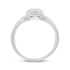 Thumbnail Image 2 of Multi-Diamond Elongated Cushion-Shaped Ring 1/4 ct tw Sterling Silver