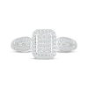 Thumbnail Image 3 of Multi-Diamond Elongated Cushion-Shaped Ring 1/4 ct tw Sterling Silver