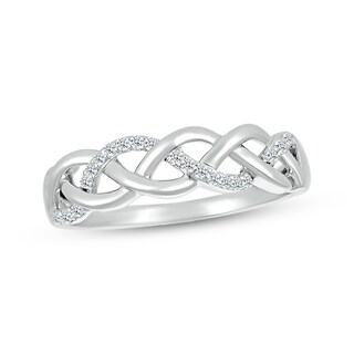 0.13 CT. T.W. Diamond Braid Band in Sterling Silver