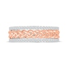 Thumbnail Image 4 of Diamond Braided Center Ring 1/4 ct tw Sterling Silver & 10K Rose Gold