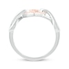 Thumbnail Image 3 of Diamond Heart & Infinity Ring 1/10 ct tw Sterling Silver & 10K Rose Gold