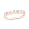 Thumbnail Image 1 of Diamond Stacked Hearts Ring 1/10 ct tw 10K Rose Gold