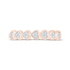 Thumbnail Image 3 of Diamond Stacked Hearts Ring 1/10 ct tw 10K Rose Gold