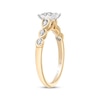 Thumbnail Image 2 of Hallmark Diamonds Multi-Stone Swirl Shank Promise Ring 1/4 ct tw 10K Two-Tone Gold