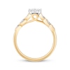 Thumbnail Image 3 of Hallmark Diamonds Multi-Stone Swirl Shank Promise Ring 1/4 ct tw 10K Two-Tone Gold