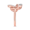 Thumbnail Image 2 of Diamond Linked Hearts Ring 1/4 ct tw 10K Rose Gold