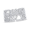 Thumbnail Image 1 of Diamond Alternating Hearts Ring 1 ct tw 10K White Gold