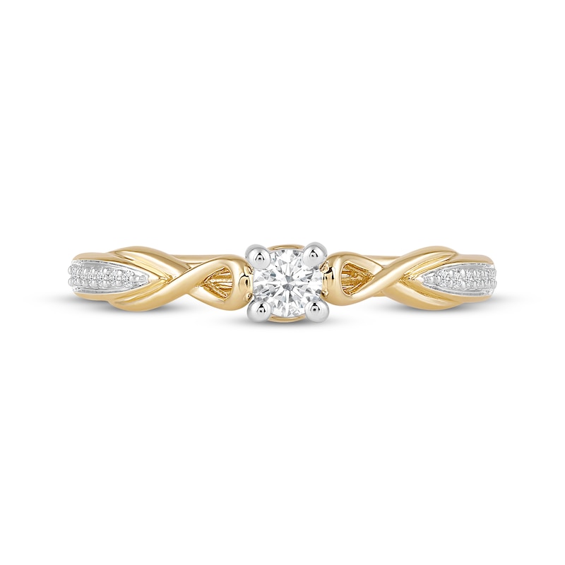 Hallmark Diamonds Promise Ring 1/5 ct tw 10K Two-Tone Gold