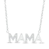 Thumbnail Image 1 of Diamond Alternating &quot;Mama&quot; Necklace 1/15 ct tw Sterling Silver 18&quot;