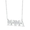 Thumbnail Image 2 of Diamond Alternating &quot;Mama&quot; Necklace 1/15 ct tw Sterling Silver 18&quot;