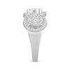 Thumbnail Image 2 of Multi-Diamond Center Triple Halo Ring 3/4 ct tw 10K White Gold