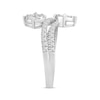 Thumbnail Image 2 of Multi-Diamond Center Bypass Ring 7/8 ct tw 10K White Gold