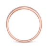 Thumbnail Image 3 of Diamond Double-Row Curved Stackable Ring 1/10 ct tw 10K Rose Gold