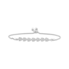 Thumbnail Image 1 of Lab-Grown Diamonds by KAY teardrop Link Bolo Bracelet 1/2 ct tw 10K White Gold