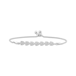 Lab-Grown Diamonds by KAY teardrop Link Bolo Bracelet 1/2 ct tw 10K White Gold