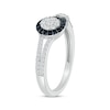 Thumbnail Image 2 of Black & White Diamond Knot & Loop Ring 1/3 ct tw Sterling Silver