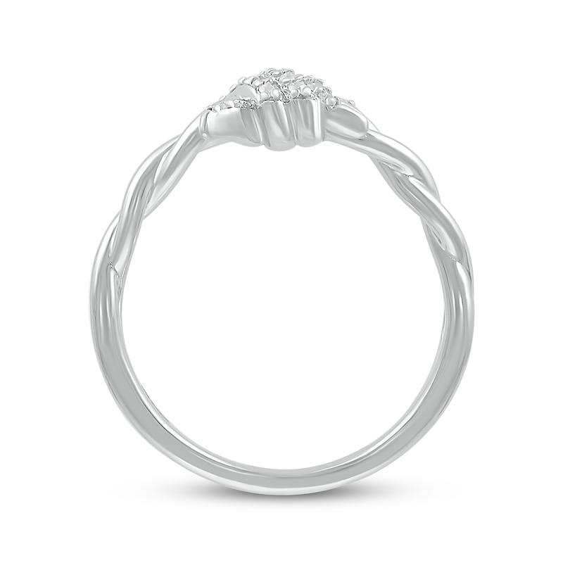 Main Image 3 of Diamond Spiral Twist Ring 1/15 ct tw Sterling Silver