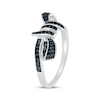 Thumbnail Image 2 of Black Diamond Bow Twist Ring 1/4 ct tw Sterling Silver