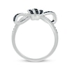 Thumbnail Image 3 of Black Diamond Bow Twist Ring 1/4 ct tw Sterling Silver