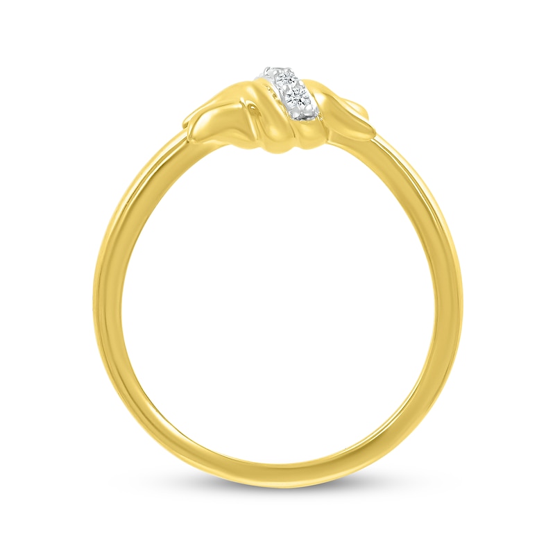 Main Image 3 of Diamond Spiral Twist Ring 1/20 ct tw 10K Yellow Gold