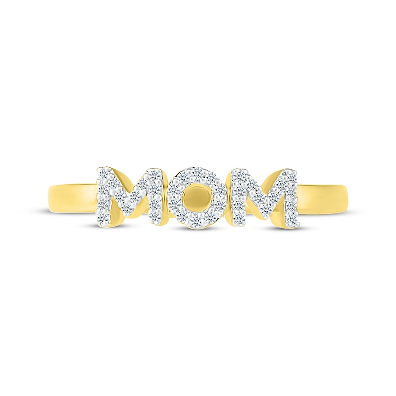 Main Image 3 of Diamond &quot;Mom&quot; Ring 1/10 ct tw 10K Yellow Gold