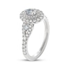 Thumbnail Image 2 of THE LEO First Light Diamond Oval-Cut Double Halo Engagement Ring 1 ct tw 14K White Gold