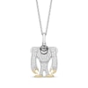 Thumbnail Image 0 of Disney Treasures Monsters, Inc. "Yeti the Abominable Snowman" Diamond Necklace 1/6 ct tw  Sterling Silver & 10K Yellow Gold 19"