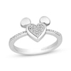 Thumbnail Image 1 of Disney Treasures Mickey Mouse Diamond Ring 1/10 ct tw Sterling Silver