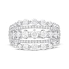 Thumbnail Image 4 of Diamond Multi-Row Ring 1-1/2 ct tw 10K White Gold