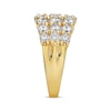 Thumbnail Image 2 of Diamond Graduated Three-Row Ring 3 ct tw 10K Yellow Gold