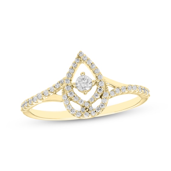 Love Entwined Diamond Ring 1/4 ct tw 10K Yellow Gold