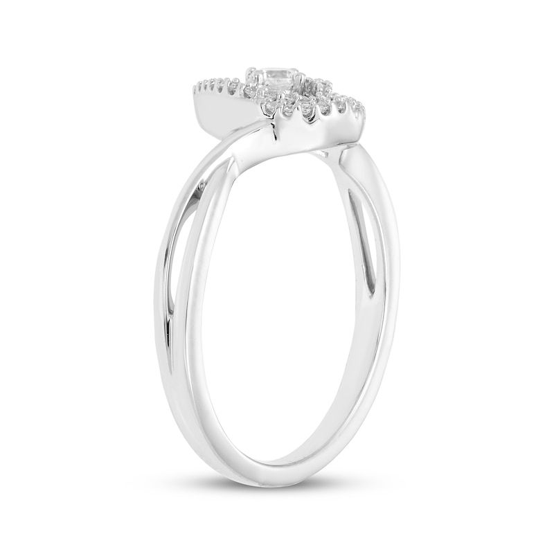 Main Image 2 of Love Entwined Diamond Ring 1/6 ct tw 10K White Gold