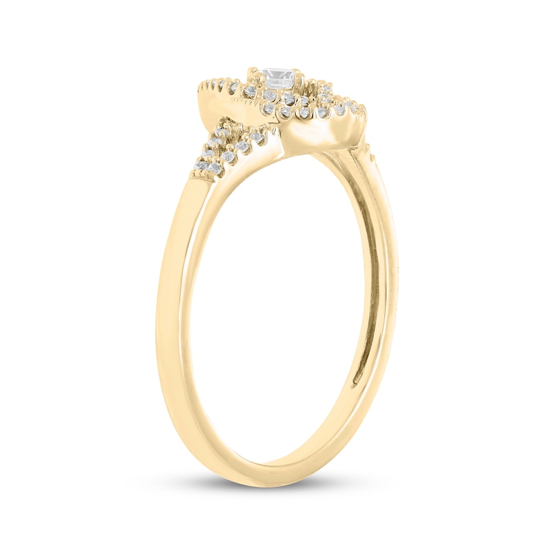 Main Image 2 of Love Entwined Diamond Ring 1/5 ctw 10K Yellow Gold