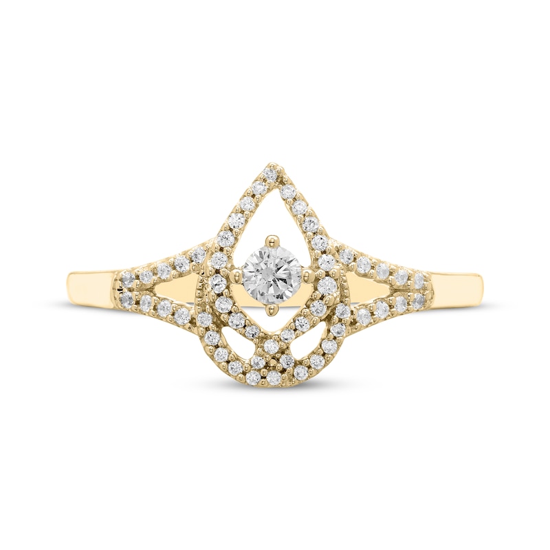 Main Image 3 of Love Entwined Diamond Ring 1/5 ctw 10K Yellow Gold