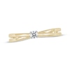 Thumbnail Image 1 of Diamond Solitaire Crossover Promise Ring 1/15 ct tw 10K Yellow Gold