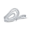 Thumbnail Image 0 of Diamond Swoop Bypass Ring 1/3 ct tw 10K White Gold