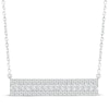 Thumbnail Image 1 of Lab-Grown Diamonds by KAY Bar Necklace 1/2 ct tw 10K White Gold 18&quot;