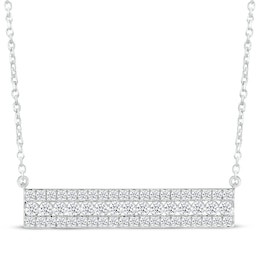 KAY Lab-Grown Diamonds Bar Necklace 1/2 ct tw 10K White Gold 18&quot;