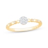 Thumbnail Image 1 of Multi-Diamond Center Beaded Promise Ring 1/8 ct tw 10K Yellow Gold