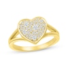 Thumbnail Image 0 of Diamond Cobblestone Heart Ring 3/8 ct tw 10K Yellow Gold