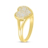 Thumbnail Image 1 of Diamond Cobblestone Heart Ring 3/8 ct tw 10K Yellow Gold