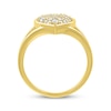Thumbnail Image 2 of Diamond Cobblestone Heart Ring 3/8 ct tw 10K Yellow Gold