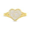 Thumbnail Image 3 of Diamond Cobblestone Heart Ring 3/8 ct tw 10K Yellow Gold
