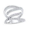 Thumbnail Image 0 of Diamond Wavy Faux-Stack Ring 1/2 ct tw 10K White Gold