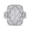 Thumbnail Image 3 of Diamond Art Deco-Inspired Cushion-Shaped Ring 5/8 ct tw 10K White Gold